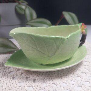 Vintage Carlton Ware Apple Blossom Sauce Boat & Underplate Excellent 1940s